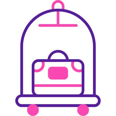 Sırt çantası. Web simgesi basit illüstrasyon