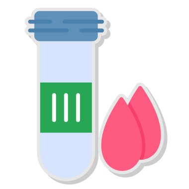 test tüp vektör simgesi