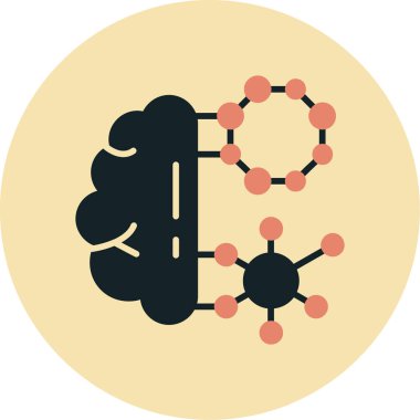 beyin web simgesi, vektör çizim