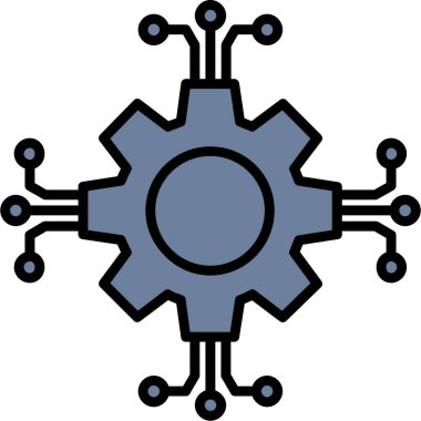 dişli simgesi vektör illüstrasyonu