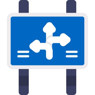 Harita yön simgesi. Web için harita yönlendirme vektör simgelerinin basit çizimi