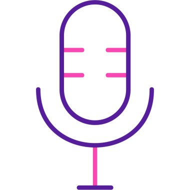 mikrofon simgesi vektör illüstrasyonu