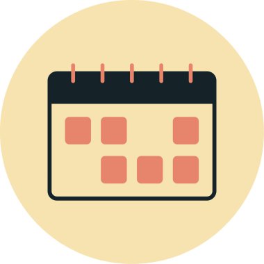 Takvim simgesi vektör illüstrasyonu