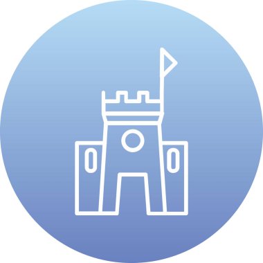 Modern yapı simgesinin vektör illüstrasyonu