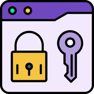 kilit simgesi, vektör illüstrasyonu