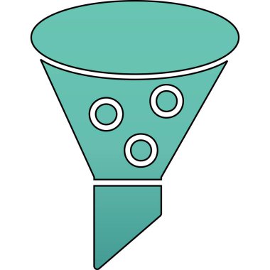 huni simgesi. Ağ için huni vektör simgesinin basit çizimi.