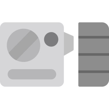 kamera düz vektör simgesi