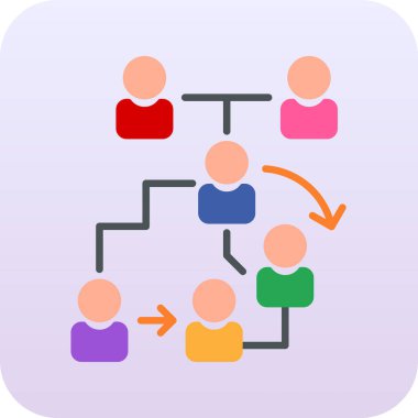 Sosyal ağ. Bağlı grubun basit illüstrasyonu
