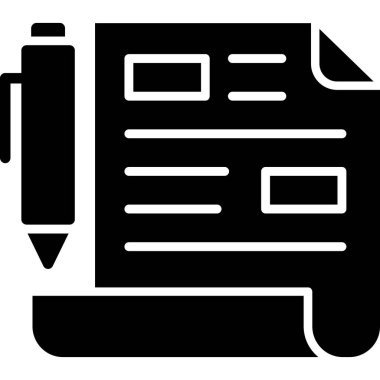 Belge. Web simgesi basit illüstrasyon