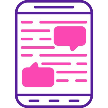 Mobil sohbet kutsal kişilerin resmi, vektör çizim