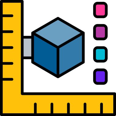 Yapı ve yapı simgesinin vektör illüstrasyonu