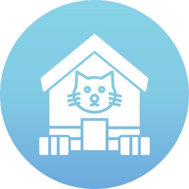 Kedi. Web simgesi basit illüstrasyon