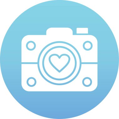 Kalp. Web simgesi basit illüstrasyon