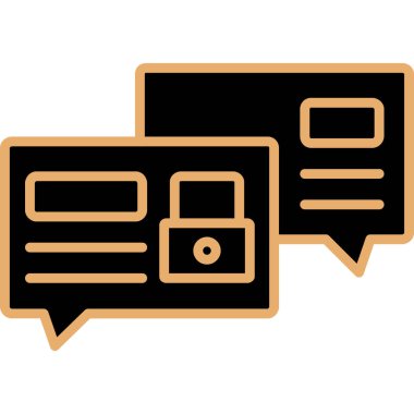 Sohbet simgesi vektör illüstrasyonu