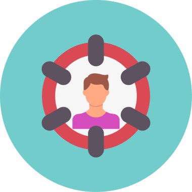 insanlar düz simge vektör illüstrasyonu