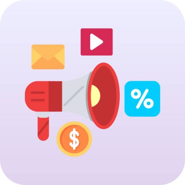 pazarlama megafon ikonu vektör illüstrasyon tasarımı