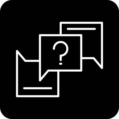 Soru işareti. simge çizimi