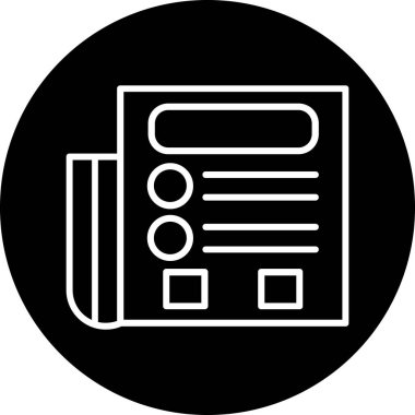 belge simgesi vektör illüstrasyonu