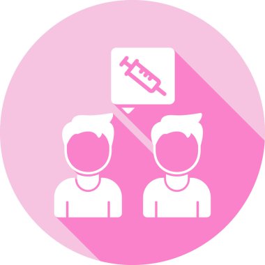 Şırıngalı insanların vektör simgesi