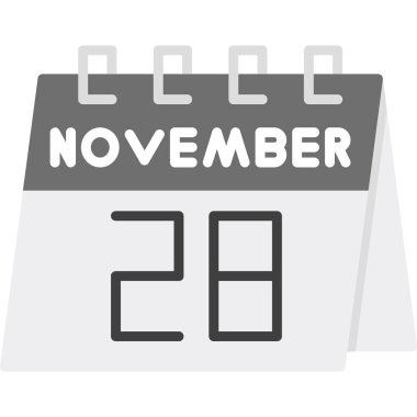 Kasım 20 takvim simgesi - vektör illüstrasyonu