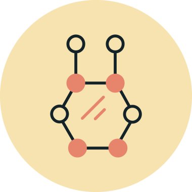 Molekül. Web simgesi basit illüstrasyon