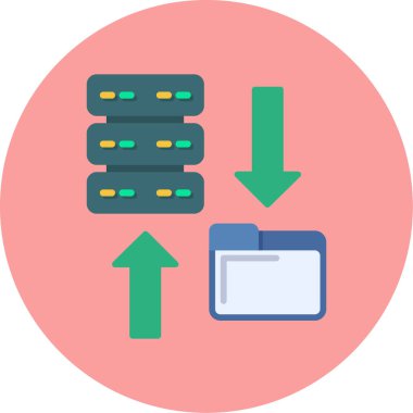 Sunucu. Web simgesi basit illüstrasyon