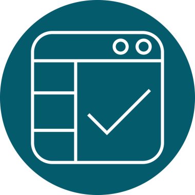 Modern takvim simgesinin vektör illüstrasyonu