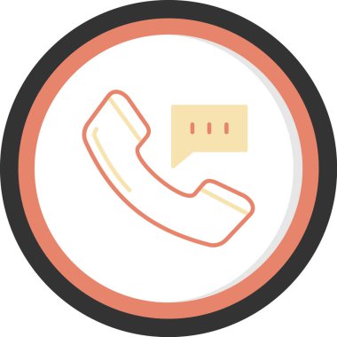 Çağrı. Web simgesi basit illüstrasyon