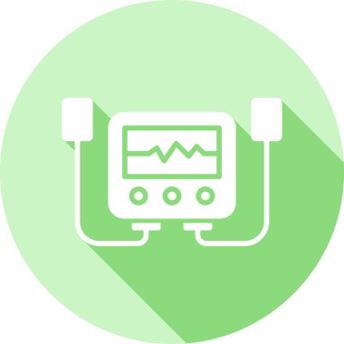 güç vektörü düz renk simgesi