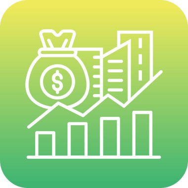 Yatırım web simgesi, vektör illüstrasyonu