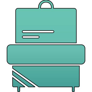 bavul ikonu vektör illüstrasyonu