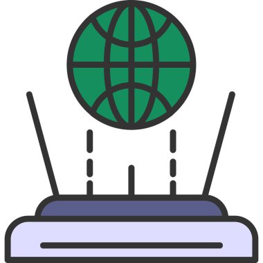 ağ yönlendirici vektör illüstrasyonu