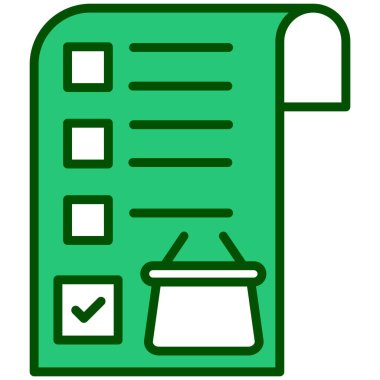 Kontrol listesi. Web simgesi basit illüstrasyon