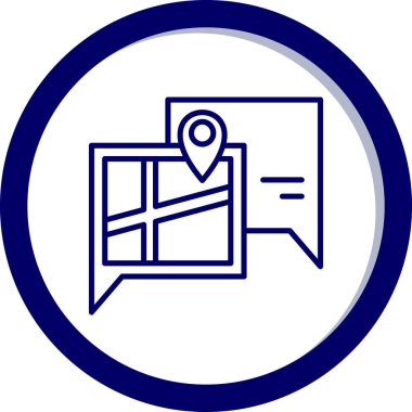 harita konumu ikon vektör illüstrasyonu