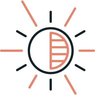 Güneş sisteminin vektör simgesi.