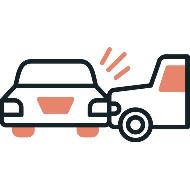 Araba kazası vektör simgesi