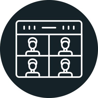 Web vektör satırı simgesi