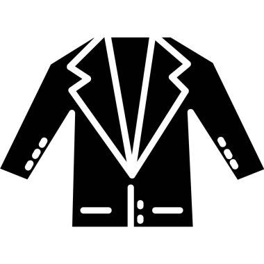 Ceket ikonu. Web için kıyafet vektör simgelerinin özet çizimi