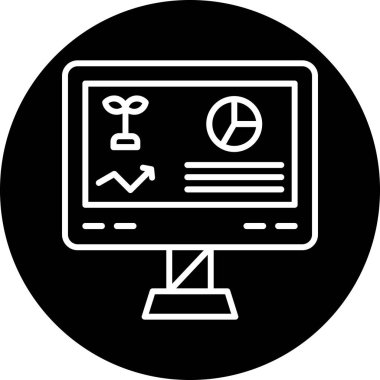 bilgisayar izleme simgesi, vektör illüstrasyonu