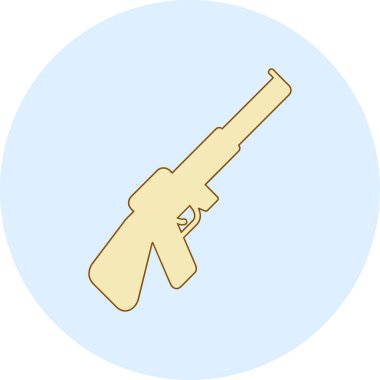 tüfek simgesi, illüstrasyon, beyaz arkaplanda vektör