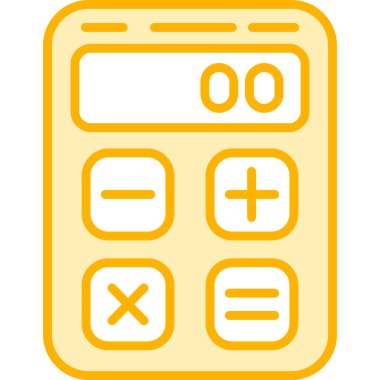 Hesap makinesi matematik ikonu. vektör illüstrasyonu