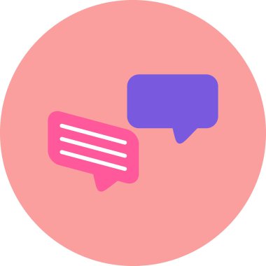 Sohbet simgesi, vektör çizimi