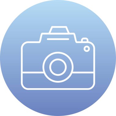 Kamera vektör satırı simgesi.