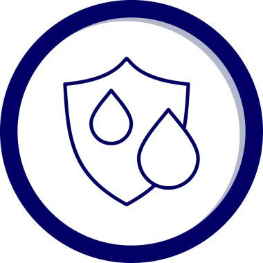 Kalkan. Web simgesi basit illüstrasyon