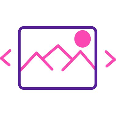 Bir resim simgesinin vektör illüstrasyonu