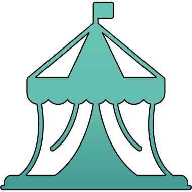 Sirk çadırı ikonu vektör çizimi tasarımı