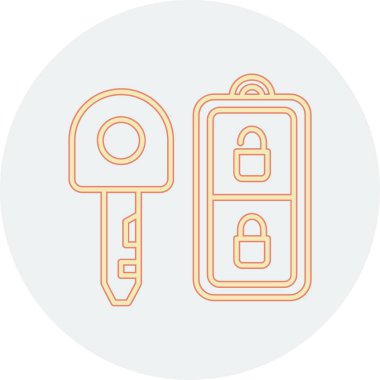 asma kilit ikon vektör çizimi