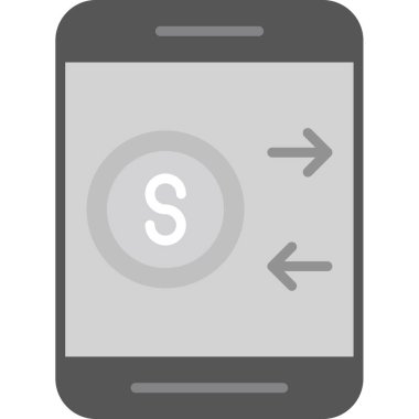 cep telefonu vektör simgesi. resim biçimi yuvarlak kare düğmesi içinde koyu gri ve gri renkli bir düz simge sembolüdür..