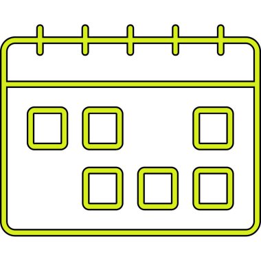 Takvim simgesi vektör illüstrasyonu