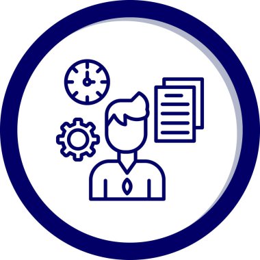 iş yönetimi simgesi, vektör illüstrasyonu